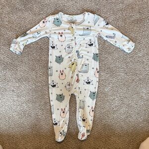 Caden Lane Monster Print Footie